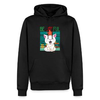 Meowy Christmas Katze Weihnachten Ugly Christmas - Männer Premium Bio Hoodie - Schwarz - Vorne - Nico (187cm)