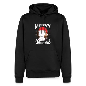 Katzenbesitzer Ugly Christmas Katze - Männer Premium Bio Hoodie - Schwarz - Vorne - Nico (187cm)