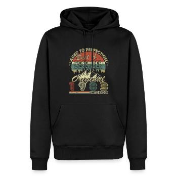 40. Geburtstag Jahrgang Dezember 1983 Original 198 - Männer Premium Bio Hoodie - Schwarz - Vorne - Nico (187cm)