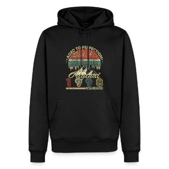 25. Geburtstag Jahrgang Dezember 1998 Original 199 - Männer Premium Bio Hoodie - Schwarz - Vorne - Nico (187cm)