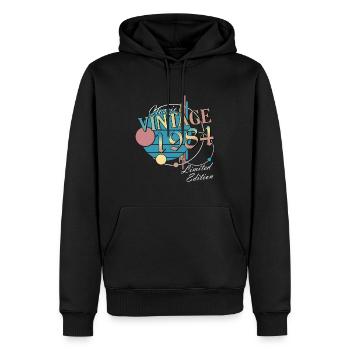 40th Birthday Man Limited Edition Vintage 1984 - Men’s Premium Organic Hoodie - black - Front - Nico (187cm)