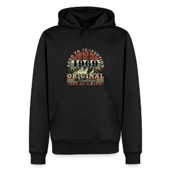 55. Geburtstag Jahrgang 1969 55 Jahre - Männer Premium Bio Hoodie - Schwarz - Vorne - Nico (187cm)