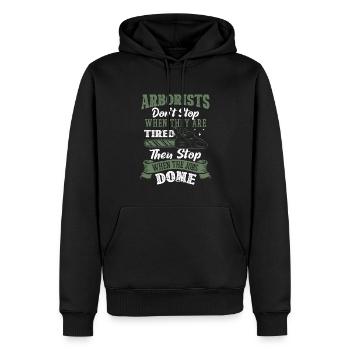 Bûcheron tronçonneuse arboriste - Sweat à capuche Premium bio Homme - noir - Devant - Nico (187cm)