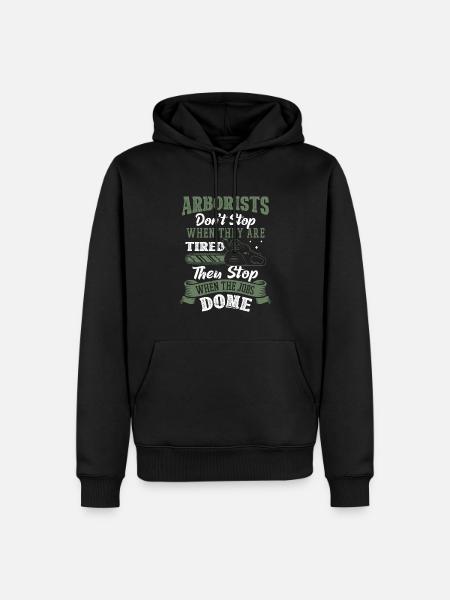 Bûcheron tronçonneuse arboriste - Sweat à capuche Premium bio Homme - noir