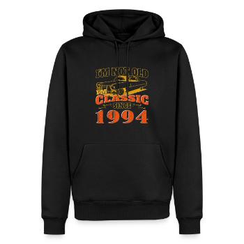 Oldtimer 1994 30. Geburtstag Geschenk Herren - Männer Premium Bio Hoodie - Schwarz - Vorne - Nico (187cm)