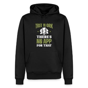 Holzfäller Kettensäge Arborist - Männer Premium Bio Hoodie - Schwarz - Vorne - Nico (187cm)