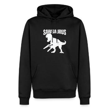 Bûcheron tronçonneuse arboriste - Sweat à capuche Premium bio Homme - noir - Devant - Nico (187cm)