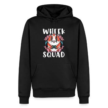 Cochon d’Inde Squad Drôle Wheek Pet - Sweat à capuche Premium bio Homme - noir - Devant - Nico (187cm)