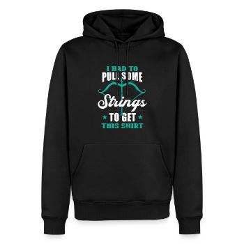 Arc de tir à l’arc - Sweat à capuche Premium bio Homme - noir - Devant - Nico (187cm)