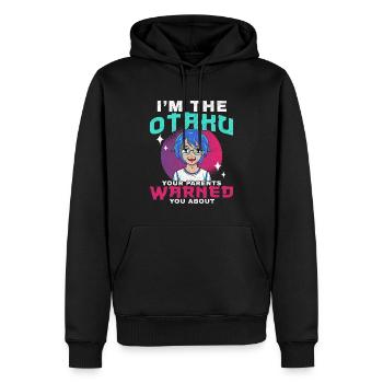 Je suis l’otaku contre lequel tes parents t’ont mis en garde - Sweat à capuche Premium bio Homme - noir - Devant - Nico (187cm)