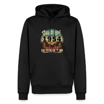 70th Birthday Vintage 1954 70 Years Gift - Men’s Premium Organic Hoodie - black - Front - Nico (187cm)