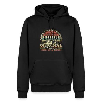 1996 - Jahrgang 1996 - Männer Premium Bio Hoodie - Schwarz - Vorne - Nico (187cm)