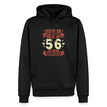 56 Jahre 56. Geburtstag lustiger Spruch Geschenk - Männer Premium Bio Hoodie - Schwarz - Vorne - Nico (187cm)