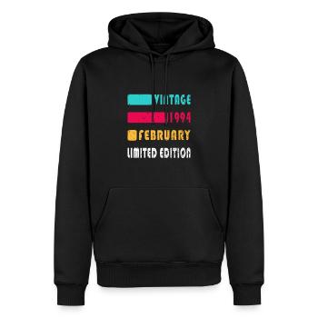 30. Geburtstag Original Februar Jahrgang 1994 - Männer Premium Bio Hoodie - Schwarz - Vorne - Nico (187cm)