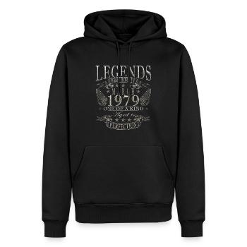 Mars 1979 Jubilé 1979 Marche des légendes - Sweat à capuche Premium bio Homme - noir - Devant - Nico (187cm)