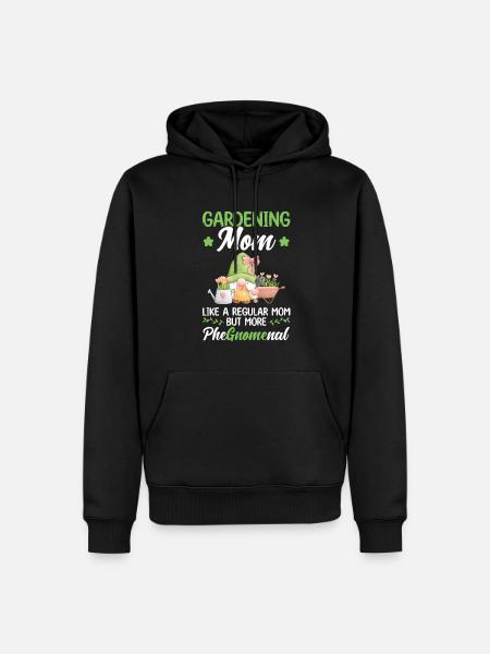 Gardening Mom - Gnome Gardening - Männer Premium Bio Hoodie - Schwarz