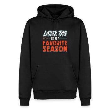 Laser Tag Is My Favorite Season - Lasertag - Men’s Premium Organic Hoodie - black - Front - Nico (187cm)