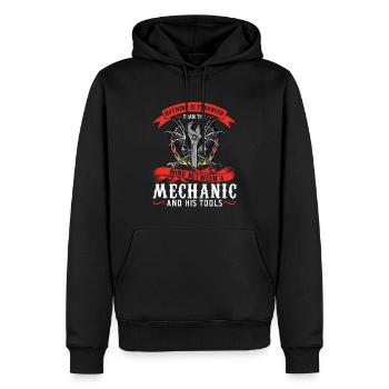 Stronger Binding Mechanic Tools Design - Men’s Premium Organic Hoodie - black - Front - Nico (187cm)