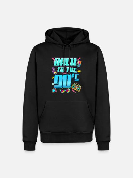 Terug naar de jaren 90 - 90 1990 - Mannen Premium Bio hoodie - zwart