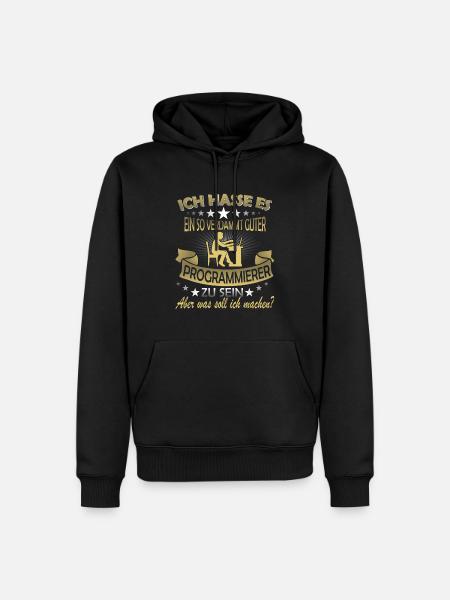 Lustiger Spruch Programmieren Programmier - Männer Premium Bio Hoodie - Schwarz