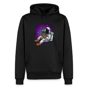 Astronaut Sonnensystem Planeten Eis Eiskugeln - Männer Premium Bio Hoodie - Schwarz - Vorne - Nico (187cm)