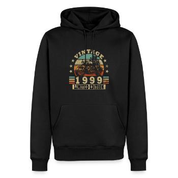 Vintage 1999 Retro Motorrad Geburtstagsgeschenk - Männer Premium Bio Hoodie - Schwarz - Vorne - Nico (187cm)