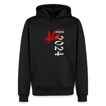 BITUR 2024 - ABI 2024 - ABSCHLUSS 2024 - AK24 - Männer Premium Bio Hoodie - Schwarz - Vorne - Nico (187cm)