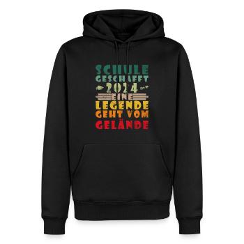 Abschlussklasse 2024 | Schulabschluss | Schüler - Männer Premium Bio Hoodie - Schwarz - Vorne - Nico (187cm)