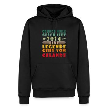 Grundschule Legende Grundschule Abschluss 2024 - Männer Premium Bio Hoodie - Schwarz - Vorne - Nico (187cm)