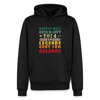 Hauptschulabschluss Abschluss Hauptschule 2024 - Männer Premium Bio Hoodie - Schwarz - Vorne - Nico (187cm)