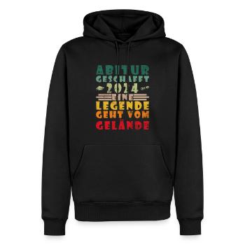 Abitur 2024 Geschafft Abiturientin Abiturient - Männer Premium Bio Hoodie - Schwarz - Vorne - Nico (187cm)