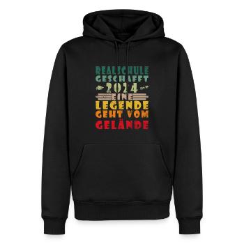 Realschule Junge Mädchen Realschule 2024 - Männer Premium Bio Hoodie - Schwarz - Vorne - Nico (187cm)