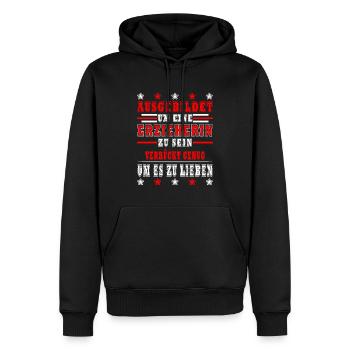Erzieherin Spruch Job Lustiges Erzieherin Geschenk - Männer Premium Bio Hoodie - Schwarz - Vorne - Nico (187cm)