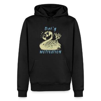 Tägliche Motivation - Müde faulenzer Flamingo - Männer Premium Bio Hoodie - Schwarz - Vorne - Nico (187cm)