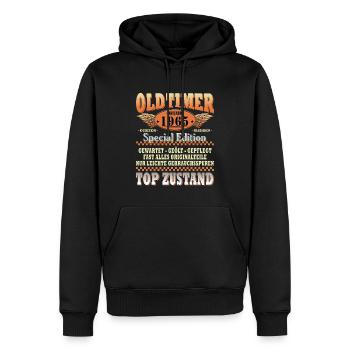 Oldtimer Baujahr 1965 Jahrgang geboren Geburtstag - Männer Premium Bio Hoodie - Schwarz - Vorne - Nico (187cm)