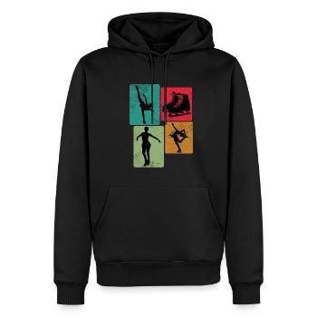 Eiskunstlauf Schlittschuhlauf Eis Figuren Tanz - Männer Premium Bio Hoodie - Schwarz - Vorne - Nico (187cm)