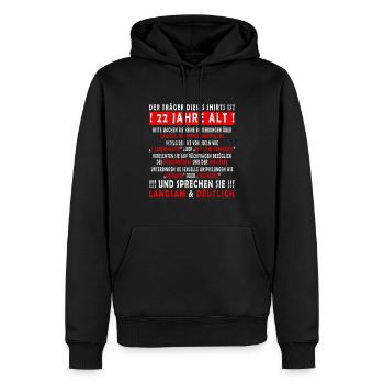 22 Geburtstag 22 Jahre Mann 22 jahre legende 22 - Männer Premium Bio Hoodie - Schwarz - Vorne - Nico (187cm)