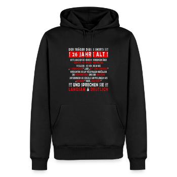 26 Geburtstag 26 Jahre Mann 26 jahre legende 26 - Männer Premium Bio Hoodie - Schwarz - Vorne - Nico (187cm)