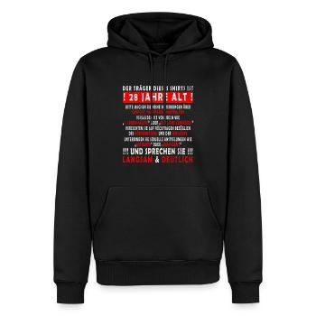 28. Geburtstag 28 Jahre Spruch - Männer Premium Bio Hoodie - Schwarz - Vorne - Nico (187cm)