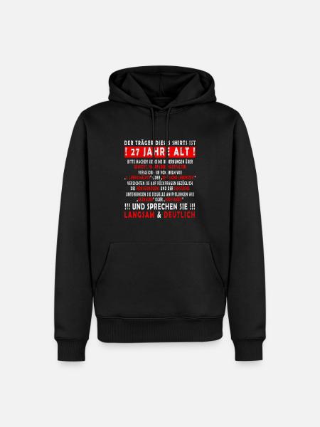 27 Geburtstag 27 Jahre Mann 27 jahre legende 27 - Männer Premium Bio Hoodie - Schwarz