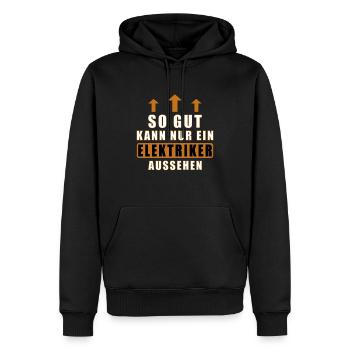 gut aussehen elektriker weiss - Männer Premium Bio Hoodie - Schwarz - Vorne - Nico (187cm)