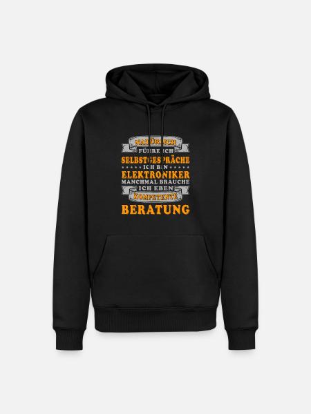 Elektriker / Elektroniker - kompetente Beratung - Männer Premium Bio Hoodie - Schwarz