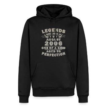 18ème anniversaire Original Août 2006 Millésime 2006 - Sweat à capuche Premium bio Homme - noir - Devant - Nico (187cm)