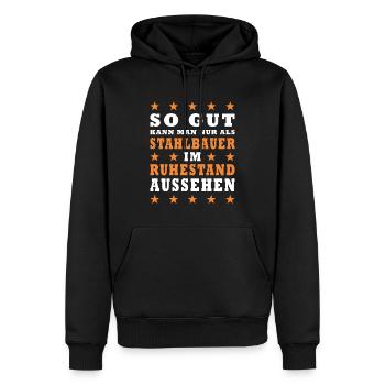 Stahlbau Stahlbauer Geschenk Geschenkidee Metall - Männer Premium Bio Hoodie - Schwarz - Vorne - Nico (187cm)