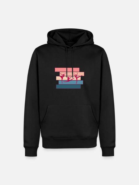Ballet Frau Silhouette - Männer Premium Bio Hoodie - Schwarz