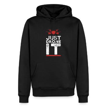 Drohne Drohnen Geschenk - Männer Premium Bio Hoodie - Schwarz - Vorne - Nico (187cm)