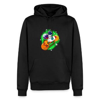 Astronaut Kids Universe - Men’s Premium Organic Hoodie - black - Front - Nico (187cm)