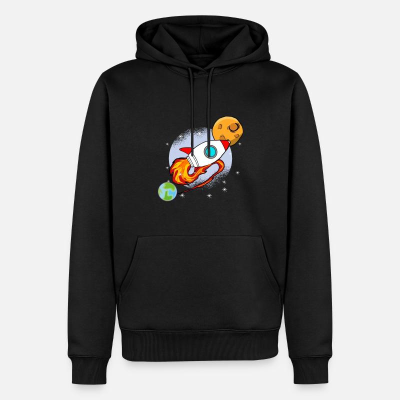 VOYAGE DANS L’ESPACE - Sweat à capuche Premium bio Homme - noir