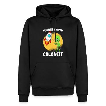 Bewohner des Planeten Erde - future earth colonist - Männer Premium Bio Hoodie - Schwarz - Vorne - Nico (187cm)