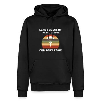 Skydiving Jump Skydive Saying for Sport - Men’s Premium Organic Hoodie - black - Front - Nico (187cm)